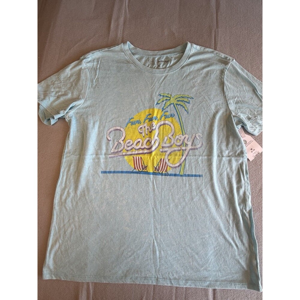Time and Tru Boys The Beach Boys Graphic Print Crew Neck T-Shirt Blue M 8-10
